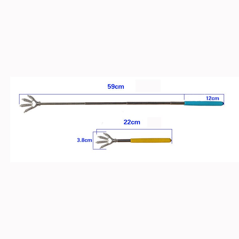Practical Handy Stainless Pen Clip Back Scratcher Telescopic Pocket Scratching Massage Kit Bear Claw New Back Scratcher Main image