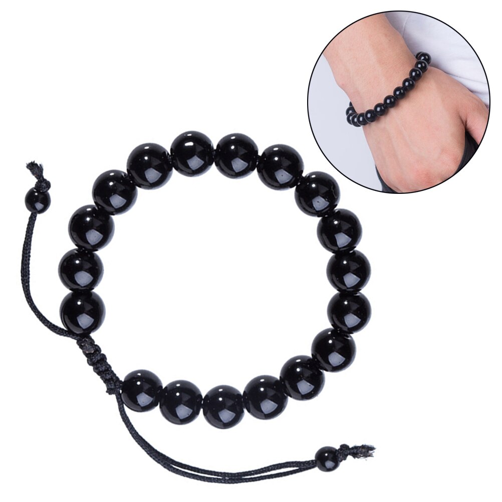 Natural Stone Black Obsidian Magnetic Therapy Bracelet Weight Loss Unisex Slimmy Health Care Bracelet Secondary image