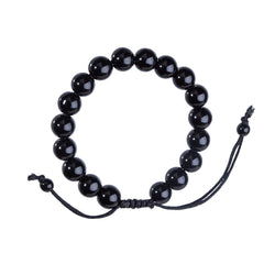 Natural Stone Black Obsidian Magnetic Therapy Bracelet Weight Loss Unisex Slimmy Health Care Bracelet