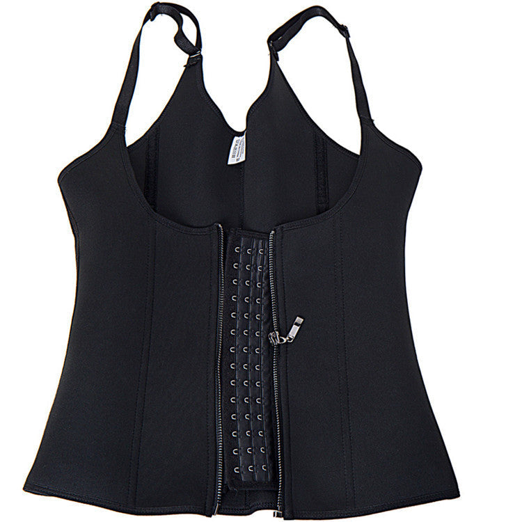 Shoulder Strap Waist Trainer Slimming Belt Vest Corset Women Zipper Hook Body Shaper Waist Cincher Slimming Weight Loss