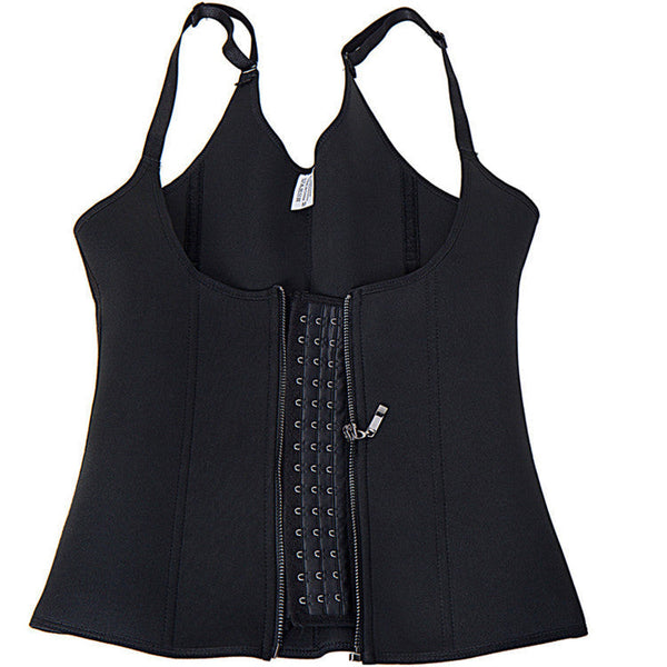 Shoulder Strap Waist Trainer Slimming Belt Vest Corset Women Zipper Hook Body Shaper Waist Cincher Slimming Weight Loss