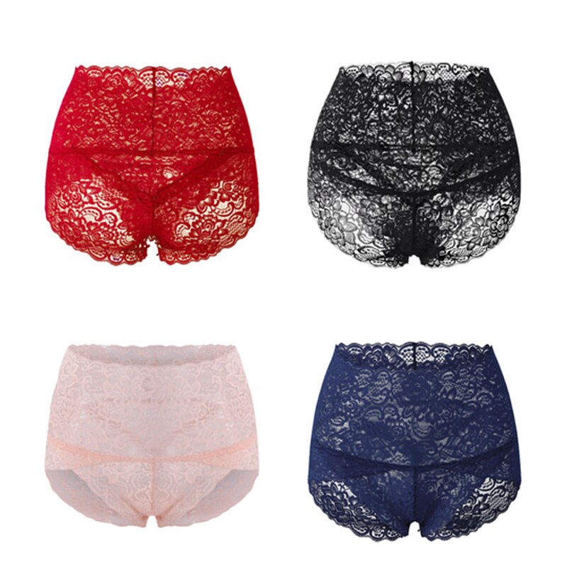 Seamless Lace Panties Hip Lifting High Waist Knickers Lace Panties Weight Loss Slimming Products