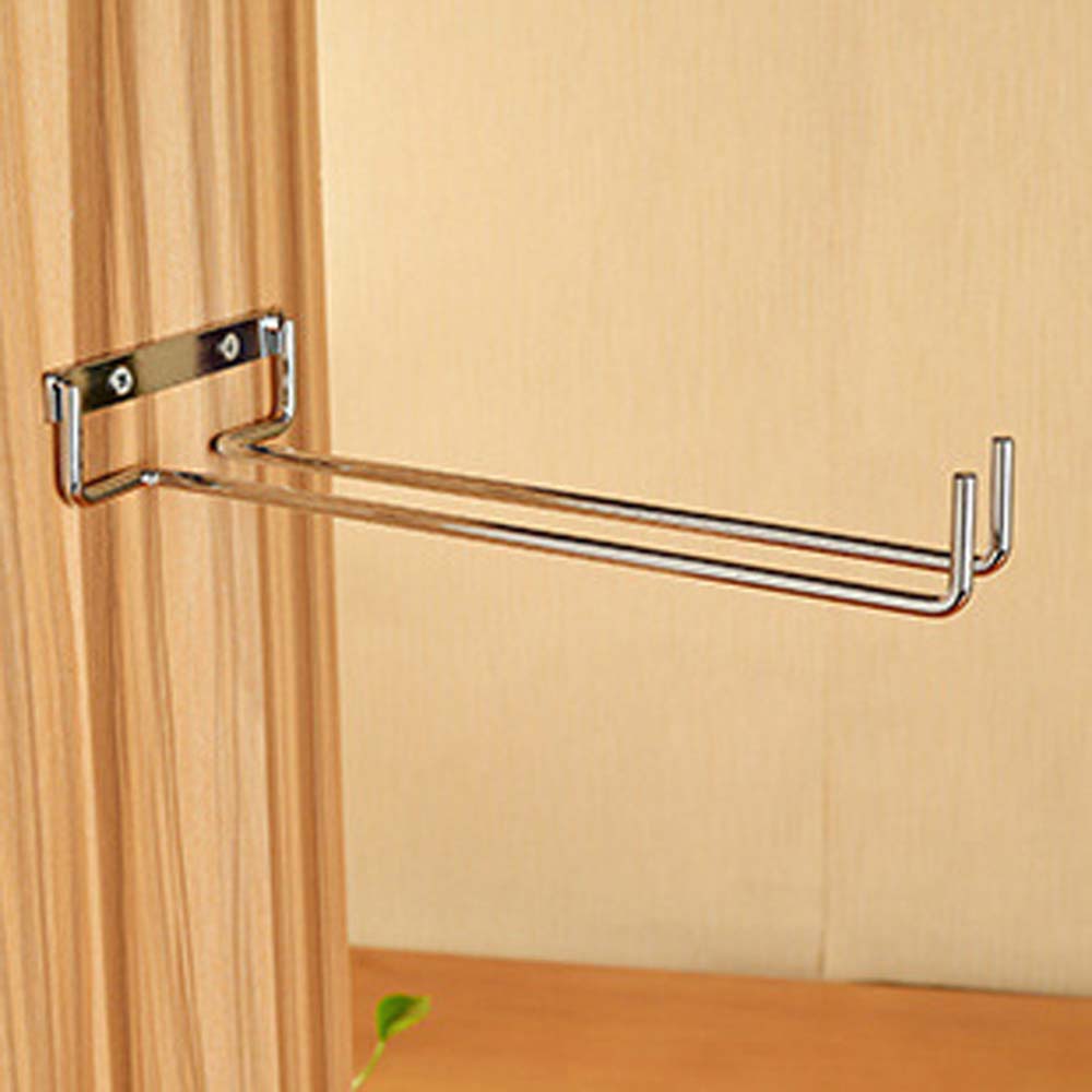 Hanging Metal Wine Cup Rack Silver/Gold Bar Single/Double Rack Wine Stemware Glass Bottle Goblet Inverted Holder Main image