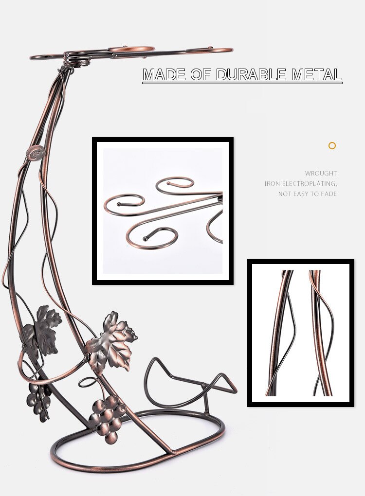 Creative Hanging Wine Glass Holder Wine Rack Metal Bracket Display Stand Bar Wine Rack Bracket Decorations Wine Glass Organizer
