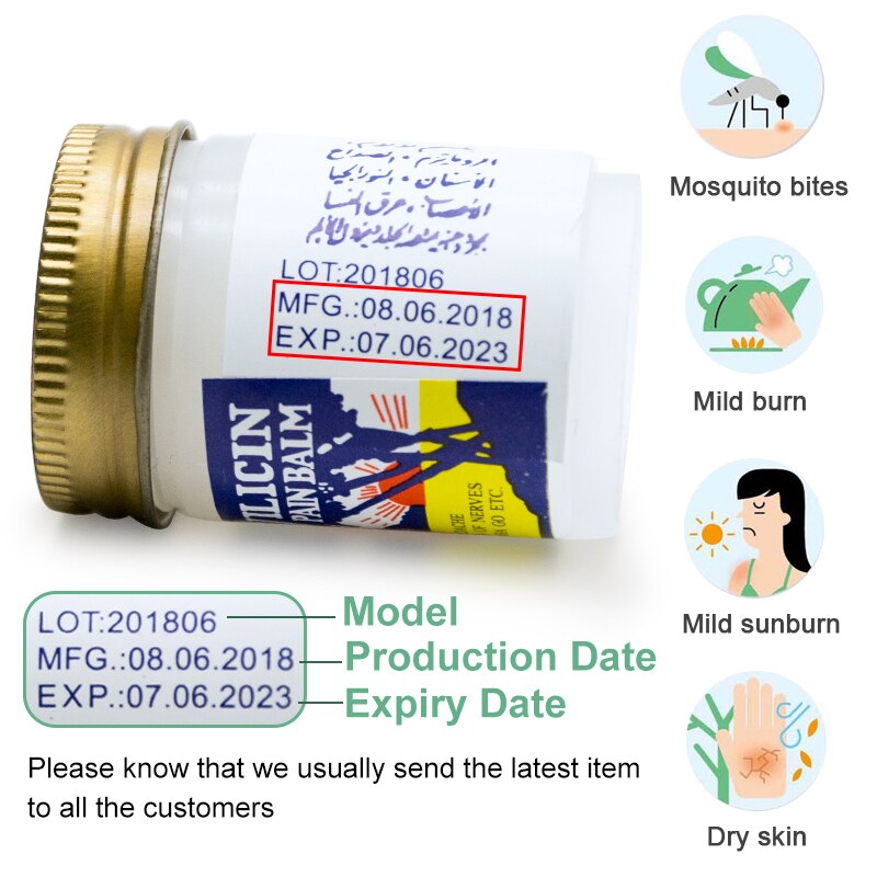 1 Pc Pain Balm for Headache Motion Itching Muscle Rub Aches Cooling Oil Refresh Cold Pain Relieving Cream P0041 Secondary image