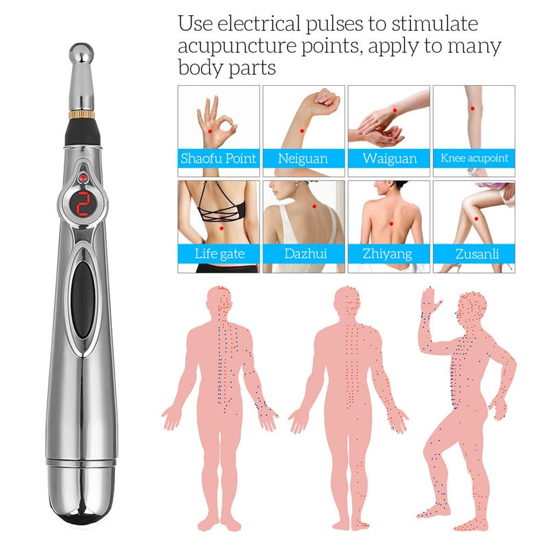 Electronic Acupuncture Pen Meridians Laser Acupuncture Machine Magnet Massager Chinese Therapy Handheld Acupoint Massage Stick 0 Secondary image
