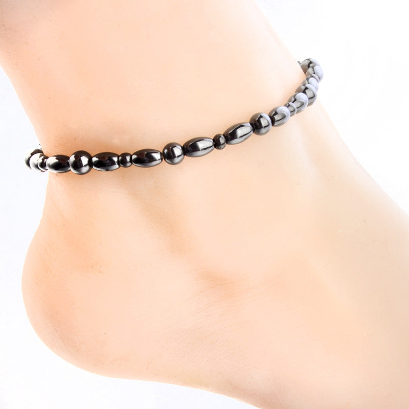 Magnetic Slimming Anklet Bracelet Black Gallstone Weight Loss Stimulating Acupoints Therapy Fat Burning Health Care