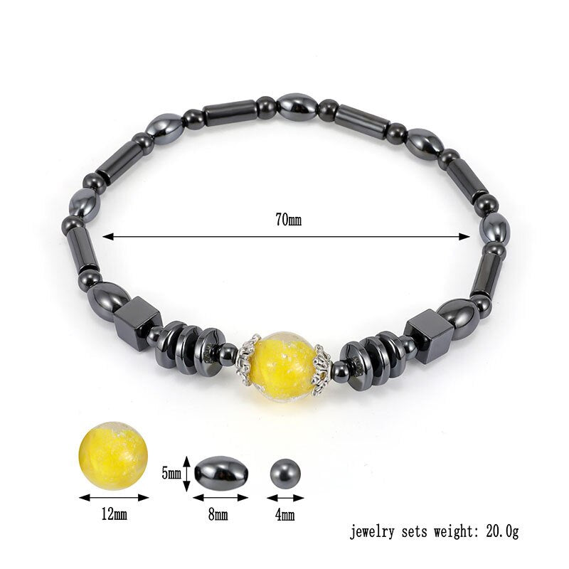 Weight Loss Magnet Anklet Colorful Stone Magnetic Therapy Bracelet Anklet Weight Loss Product Slimming Health Care jewelry
