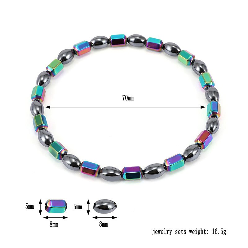 Weight Loss Magnet Anklet Colorful Stone Magnetic Therapy Bracelet Anklet Weight Loss Product Slimming Health Care jewelry