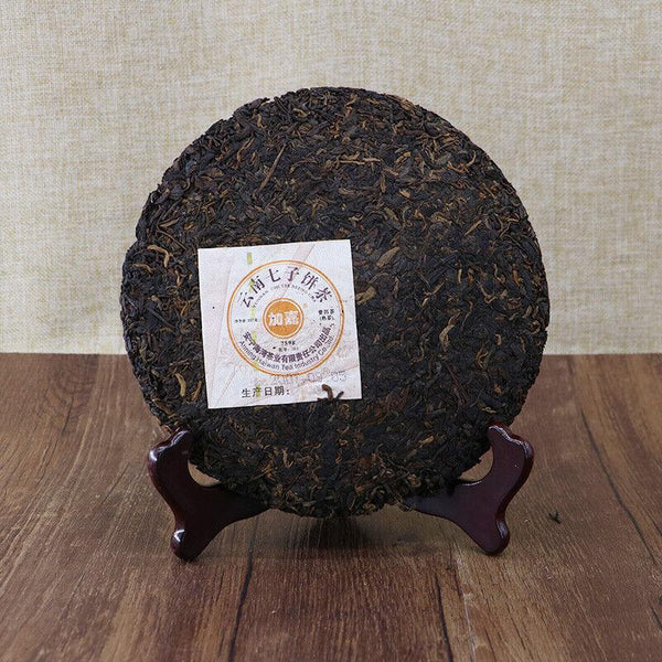 HelloYoungTea Lao Tong Zhi JIA JIA 7598 Anning Haiwan Yunnan Pu-erh Tea Cake 2007 357g Ripe