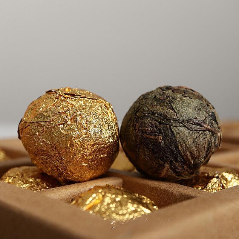 HelloYoungTea Yunnan Pu'er Tea 18 Old Banzhang Ancient Tree Gold Leaf Raw Tea Dragon Pearl