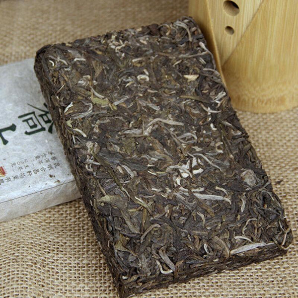 HelloYoungTea 250g High Mountain Arbor Tree Raw Pu'er Tea Brick Yunnan Pu-erh Green Tea Gift