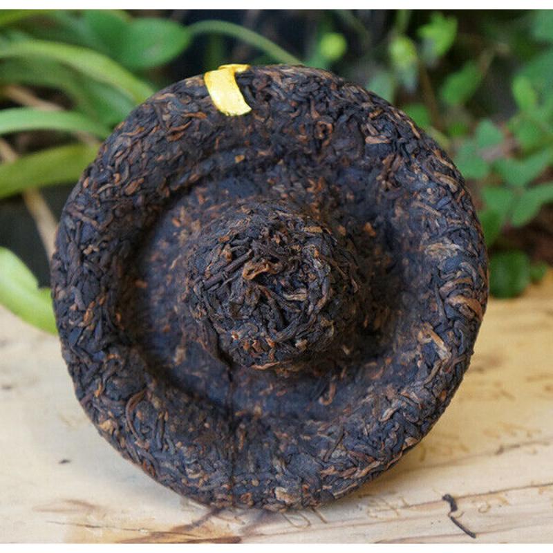 HelloYoungTea 2017 Big Snowy Mountain Xiaguan Mushroom Shape Pu-erh Tea Cooked Ripe Puer 250g