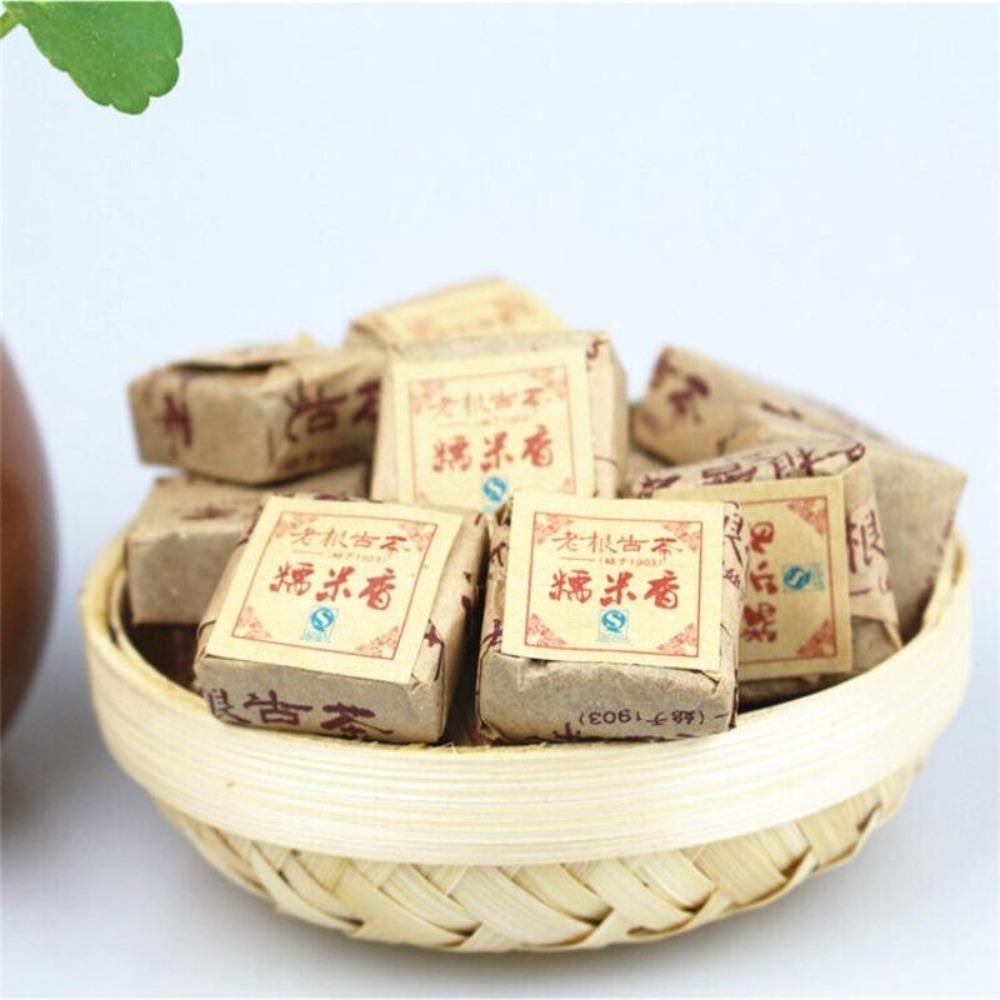 HelloYoungTea 500g Yunnan Menghai Glutinous Rice Pu-erh Tea Pu-erh Mini Tuocha Square Brick