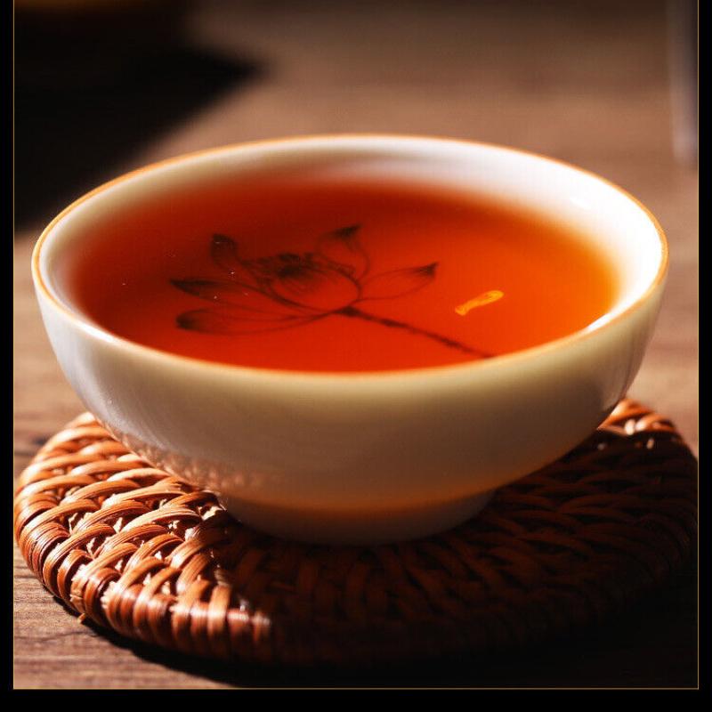 HelloYoungTea 200g Yunnan Menghai Large Tree Dry Storage Hand Brewed Tea Ripe Tea Brick
