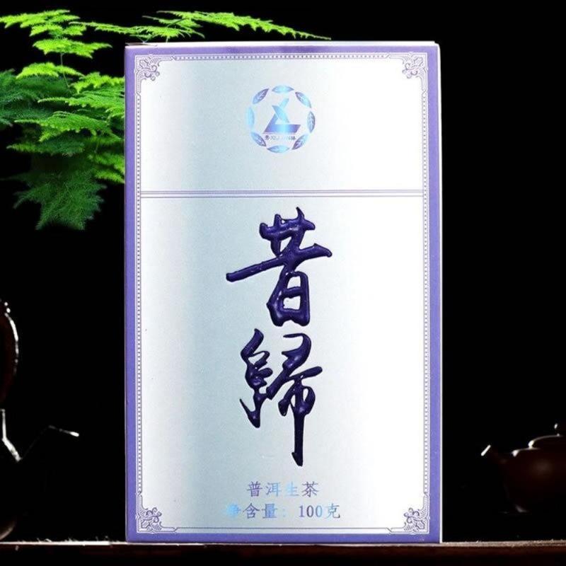 HelloYoungTea Yunnan Xigui Iceland Premium Ancient Tree Raw Pu-erh Brick 100g Gift Box