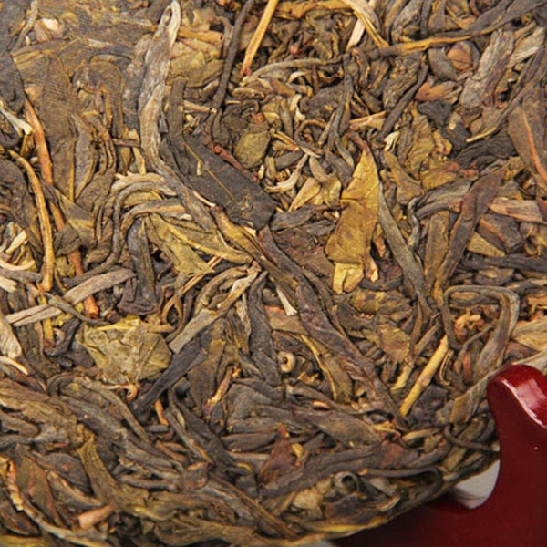 HelloYoungTea 2011/2014 Bingdao Ancient Tree Pure Material Sheng Pu-erh Yunnan Qizi Tea Cake, Raw Pu-erh Tea 357g