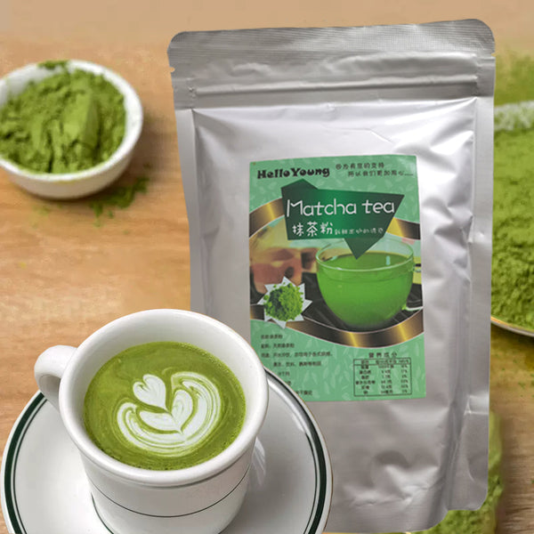 HelloYoung Organic green tea powder weight loss Matcha Green Tea Powder First Harvest Authentic Japanese Origin, 100% Pure Matcha for Smoothies, Latte and Baking, Unflavored, Non-Irradiation