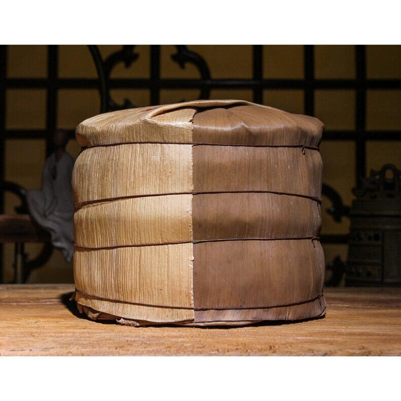 HelloYoungTea 357g Yunnan Pu'er Tea Ripe Tea The More Ages Better Smells Pu'er Ripe Tea Cake