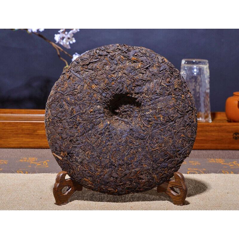 HelloYoungTea Pu'er Ripe Tea Cake Lao Banzhang Ripe Tea Cake Brown Mountain Ancient Tea Cake