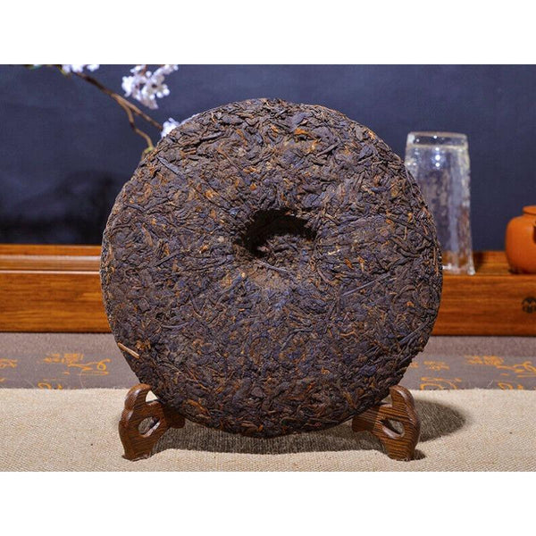 HelloYoungTea Pu'er Ripe Tea Cake Lao Banzhang Ripe Tea Cake Brown Mountain Ancient Tea Cake