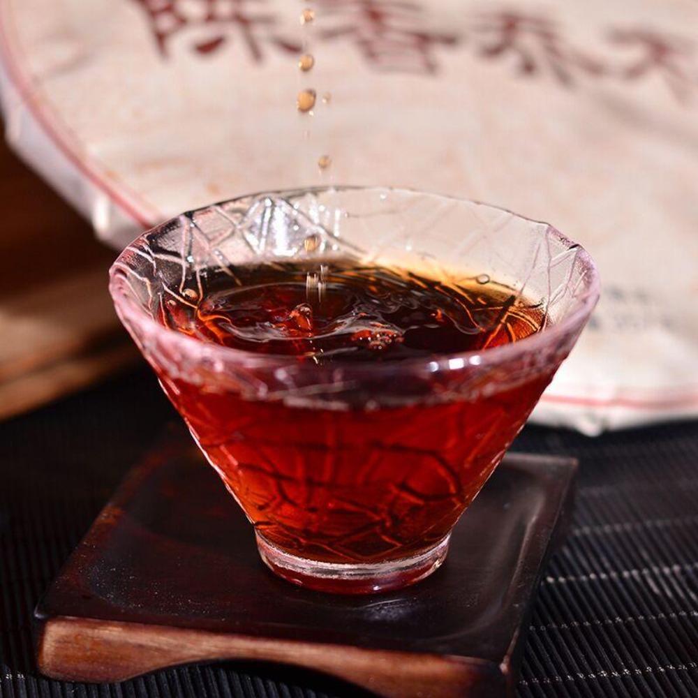 Yunnan Ancient Tree Aged Ripe Puer Tea Cake 357g 云南古树陈年熟普洱茶饼 357克