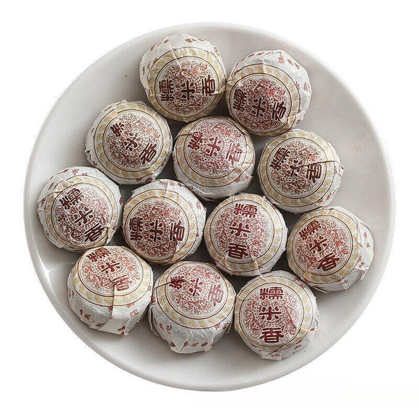 HelloYoungTea Yunnan Pu'er Tea 2020 500g Glutinous Rice Fragrance Ripe Tuo(White Cotton) Pu'er