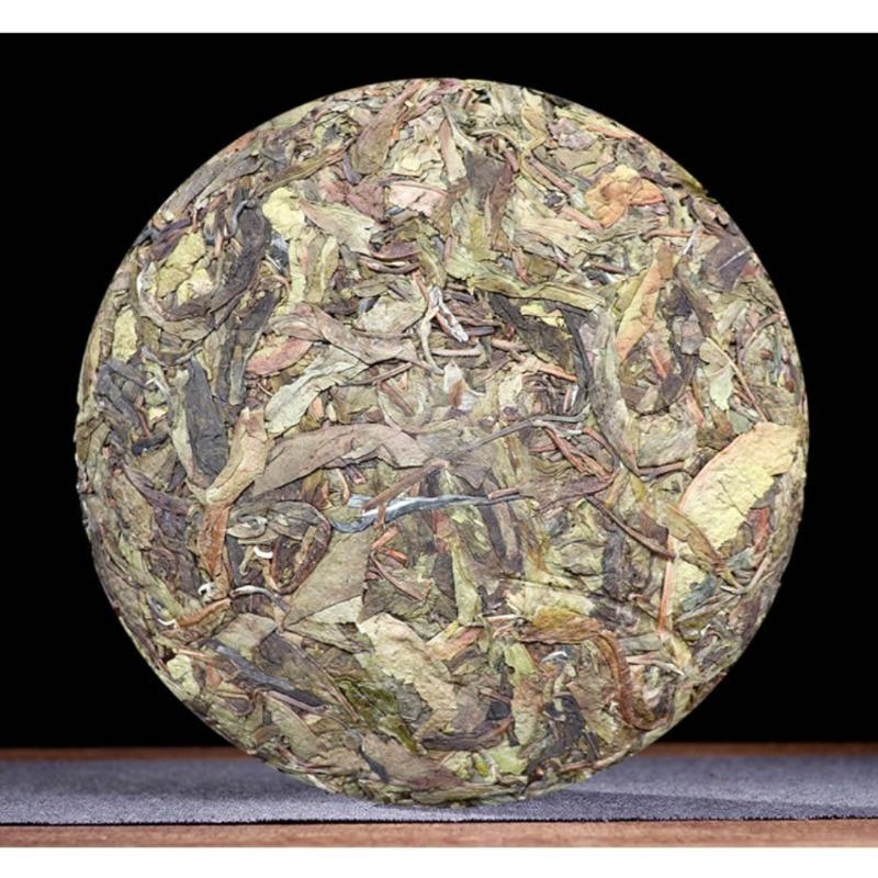 HelloYoungTea Iceland Golden Leaf Raw Pu-erh Tea Ancient Tree Premium Cake 357g