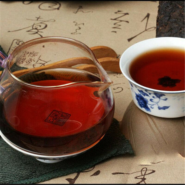 HelloYoungTea 1999  Chinese Old Pu'er Brick Tea Organic famous Tea brand 7581 Pu erh Tea Cake