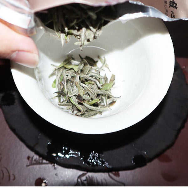 HelloYoungTea 150g White hairs silver needle Fuding white tea loose tea Panxi bubble bag tea