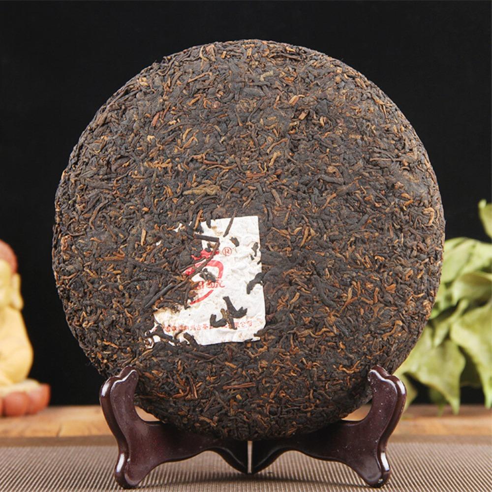 HelloYoungTea 380g Handmade Yunnan Old Tree Pu-erh Ripe Tea Cake Ancient Puer Black Tea