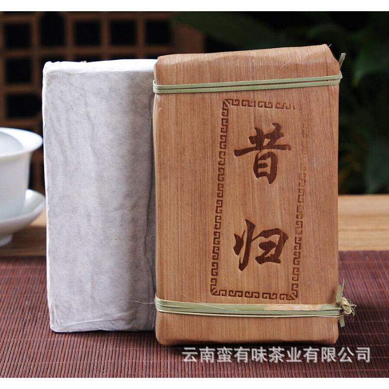HelloYoungTea 250g Xigui Gold Leaf Raw Brick Old Tree Raw Puerh Tea Brick Yunnan Puerh Tea