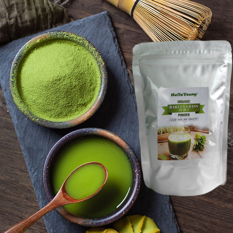 HelloYoung HelloYoung Organic Wheatgrass Juice Powder Chlorophyll & Trace Minerals No Maltodextrin & Sugar