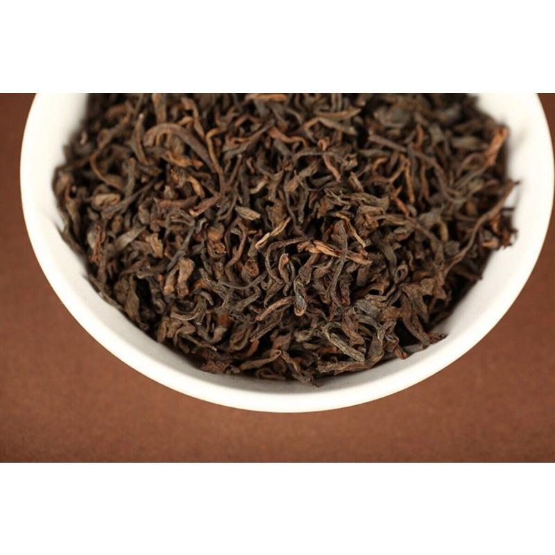 HelloYoungTea 500g Yunnan Puerh Tea 2018 Menghai Ancient Tree Golden Bud Loose Tea Cooked Tea