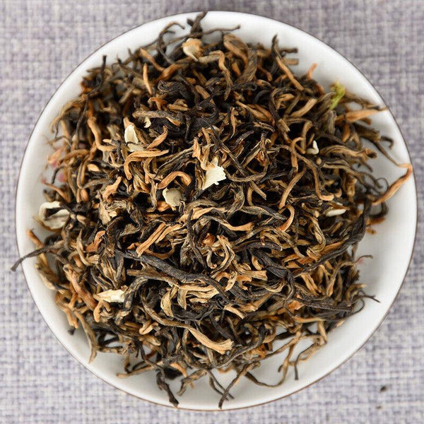 HelloYoungTea Yunnan Tea Jasmine Dian Hong Tea Jasmine Mao Feng Dian Hong Tea 100g 3.5 Oz