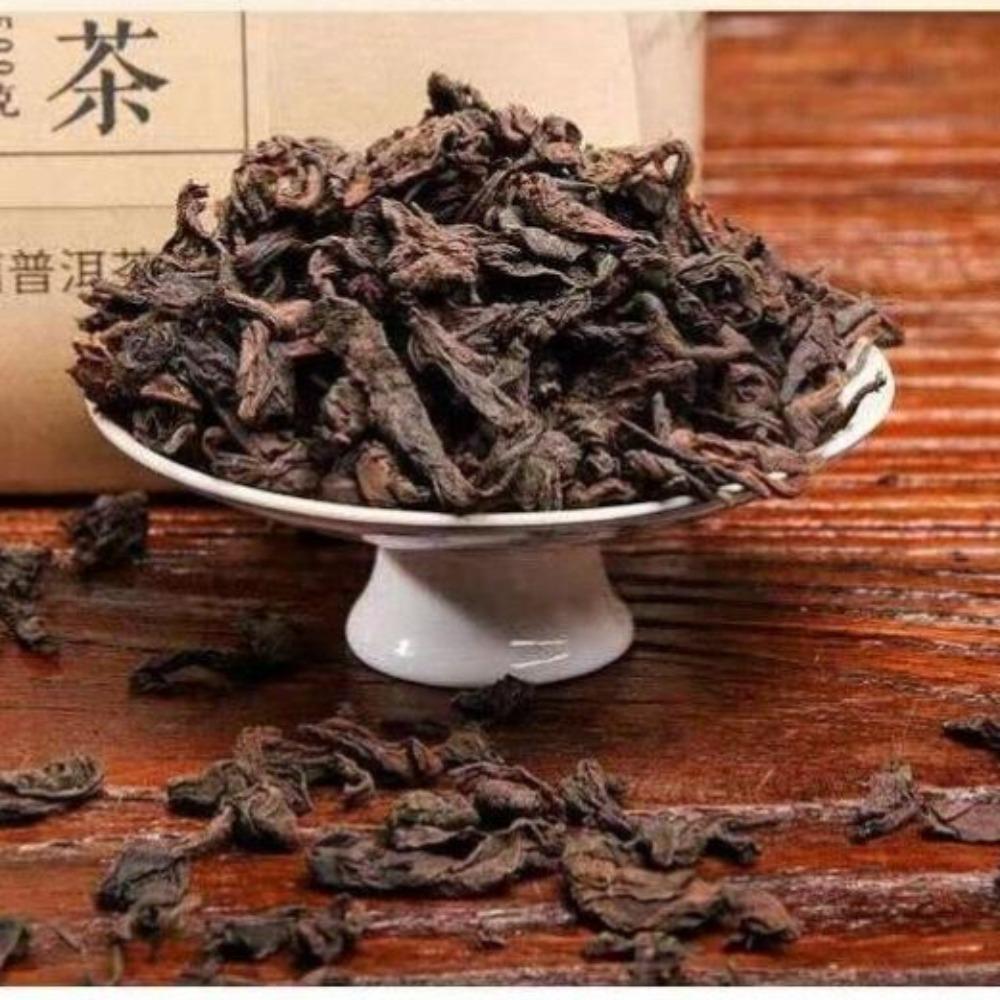 HelloYoungTea 500g Yunnan Pu'er tea ripe tea camphor pu'er tea loose tea big leaf seed ripe