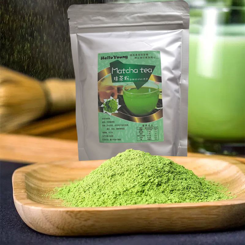 HelloYoung Organic Matcha Green Tea Powder First Harvest Authentic Japanese Origin, green tea powder weight loss 100% Pure Matcha for Smoothies, Latte and Baking, Unflavored, Non-Irradiation Main image