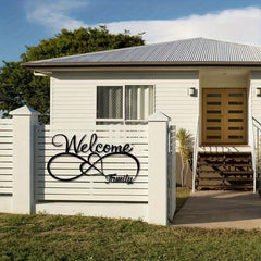 CIFbuy™ Modern Rust-Resistant Metal Welcome Sign Wall Art - Sleek Design for Indoor/Outdoor Home Decor, Farmhouse Porch Accent with Weatherproof Durability - Stylish Wall Sculpture - Wall Sculptures.