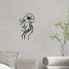 CIFbuy™ Stunning Iron Artfully Crafted 1pc Elegant Woman-themed Metal Wall Art in Classic Black - Elevates Living Room Decor as Stunning Wall Hanging - Wall Sculptures.
