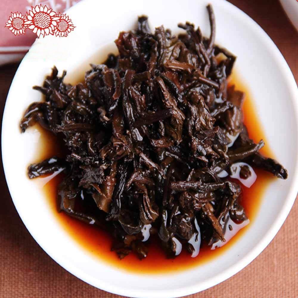 HelloYoungTea Shu Puer 2018yr HaiWan 9978 Batch 181 LaoTongZhi Old Comrade Ripe Puer Tea Cake