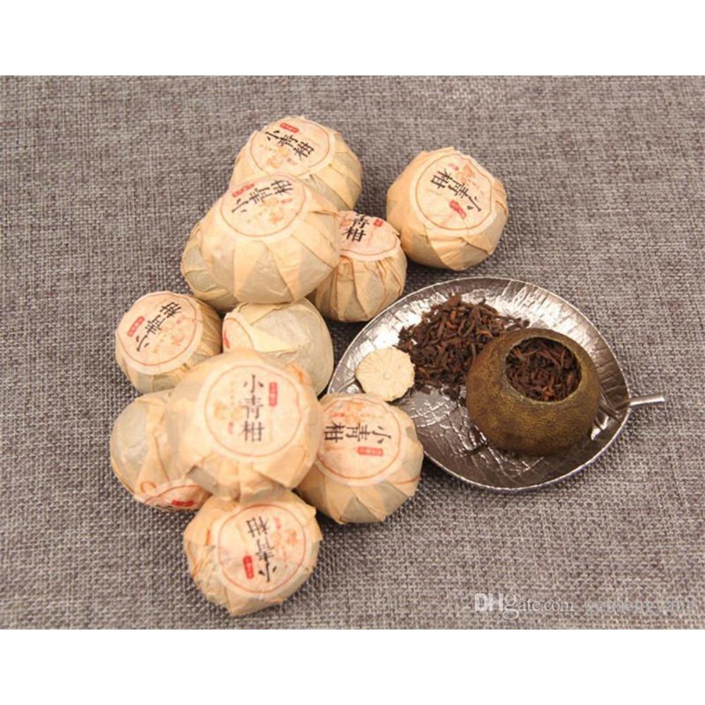 HelloYoungTea Yunnan Organic Ripe Pu-erh Tea Citrus Mini 100g