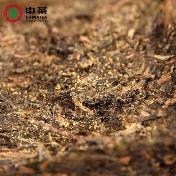 HelloYoungTea Hunan Anhua Golden Flower Dark Brick Tea Fu Zhuan Dark Tea Fu Brick Tea 760g