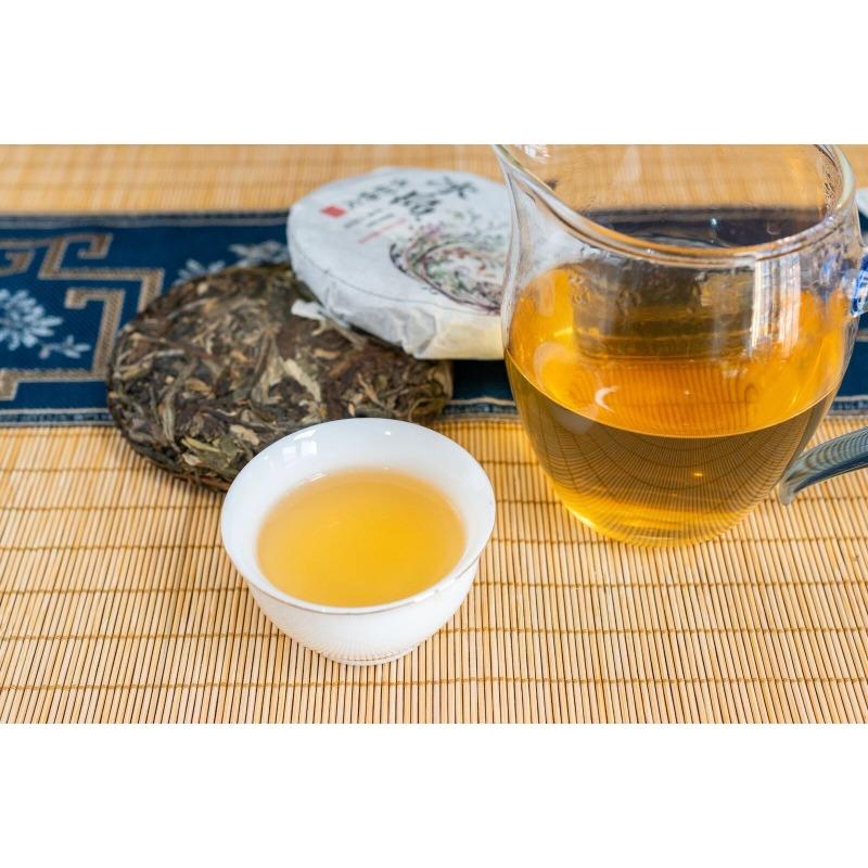 HelloYoungTea 100g Pu'er Raw Tea Iceland Yunnan Ancient Tea Spring Tea Cake Orchid Fragrance
