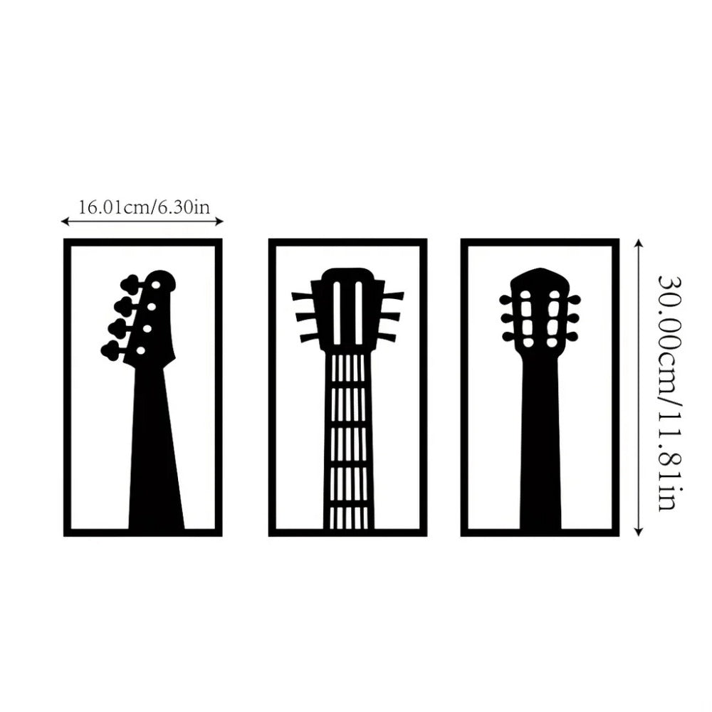 CIFbuy™ 3pc/set Unique Metal Wall Art Set - Decorative Musical Instrument Design, Ideal for Enhancing Space Decor, Wall Sculpture Feature, Iron Wall Sculptures.