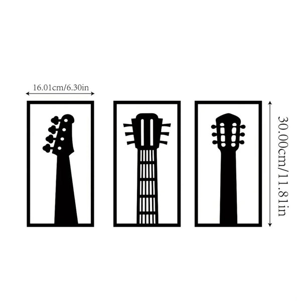 CIFbuy™ 3pc/set Unique Metal Wall Art Set - Decorative Musical Instrument Design, Ideal for Enhancing Space Decor, Wall Sculpture Feature, Iron Wall Sculptures.