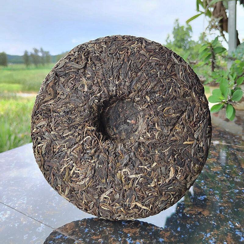 HelloYoungTea 357g Yibang Pu'er Raw Tea Ancient Six Great Tea Mountains Yunnan Old Tree Cake
