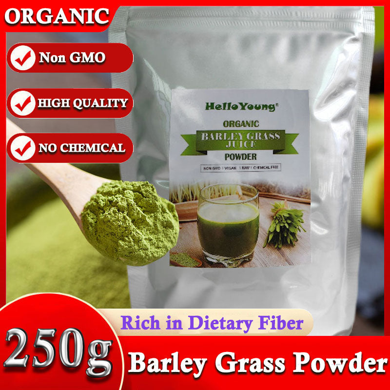 HelloYoung Organic Wheat Grass Powder 250g, Wheatgrass Powder for Immunity Support and Whole Food Supplement