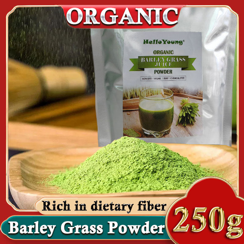 HelloYoung HelloYoung 250g Organic Barley Grass Powder Gluten Free Non-GMO Superfood purifying liver, lowering cholesterol, beautiful skin, healthy slimming drink Main image