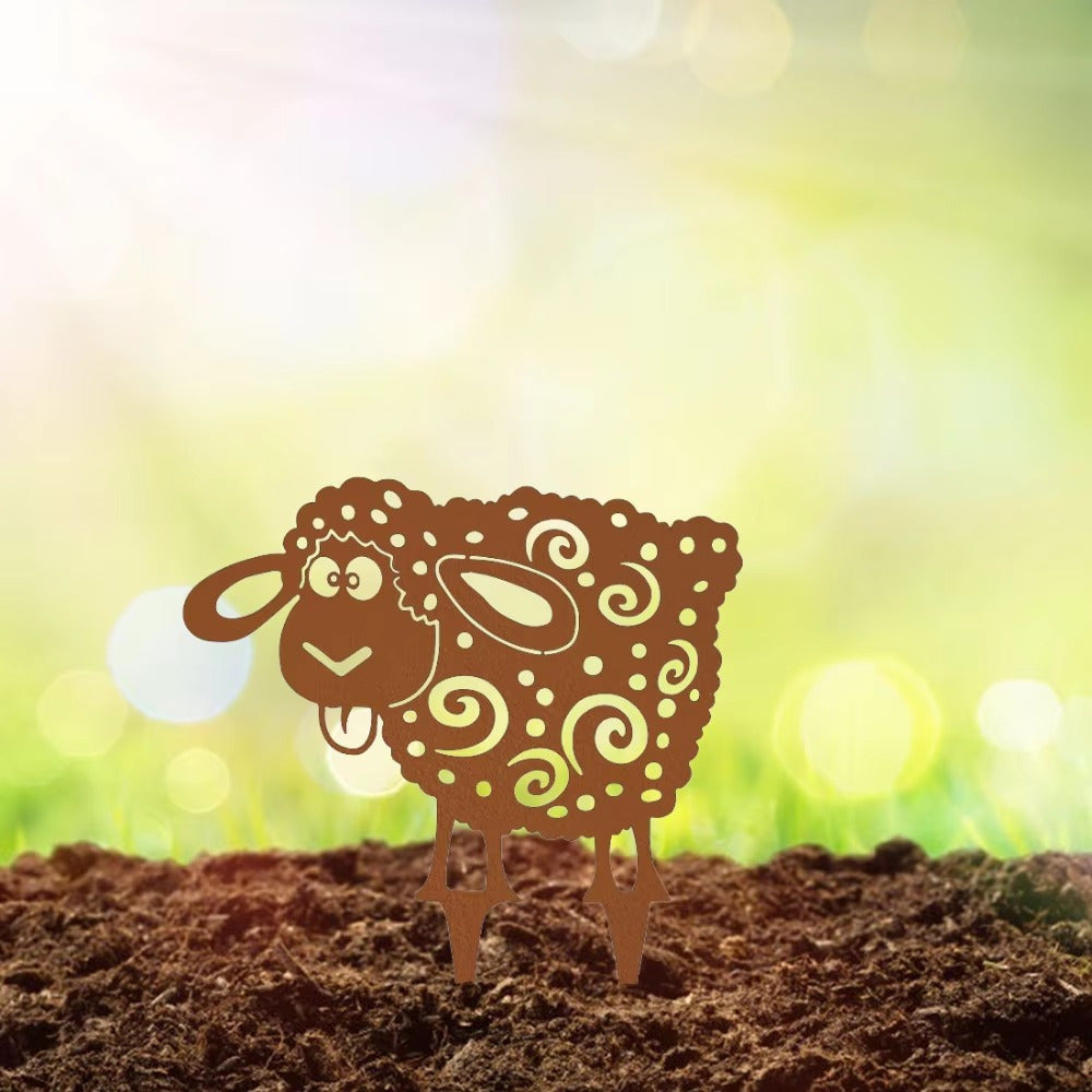 CIFbuy™ 1pc Garden Metal Iron Sheep Art - Adds Whimsy & Charm to Outdoor Home Decoration, Durable Metal Iron with Artistic Design, Wall Sculptures, Sturdy Iron Craft, Collectible Figurines.