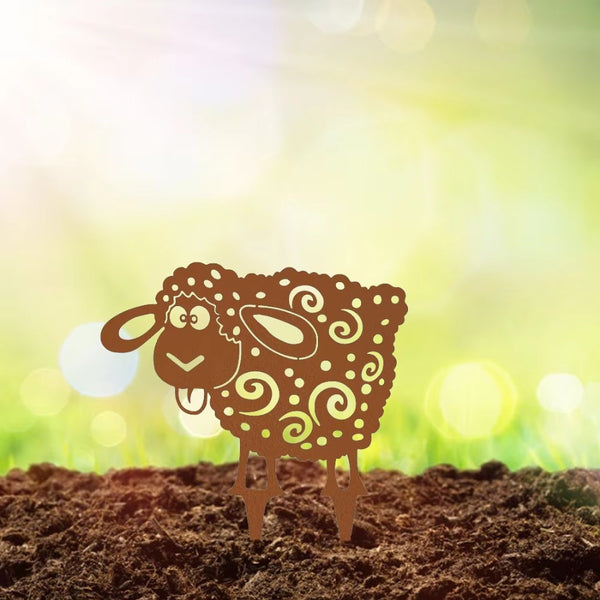 CIFbuy™ 1pc Garden Metal Iron Sheep Art - Adds Whimsy & Charm to Outdoor Home Decoration, Durable Metal Iron with Artistic Design, Wall Sculptures, Sturdy Iron Craft, Collectible Figurines.
